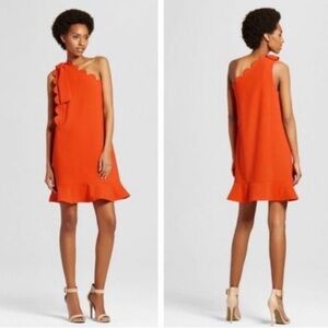 Victoria Beckham for Target | One Shoulder Orange Dress Women’s Medium